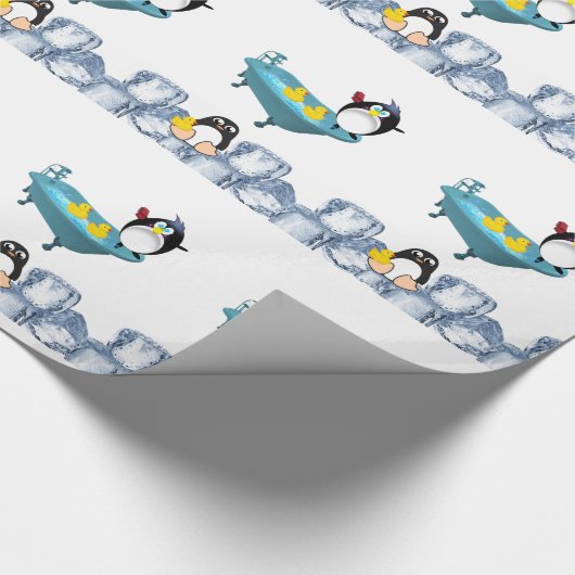 Glosswrapping Paper, Pinguin Yellow Ducks Bath Geschenkpapier (Ecke)