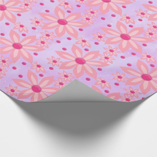 Glosswrapping Paper Pink Blume Geschenkpapier (Ecke)