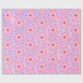 Glosswrapping Paper Pink Blume Geschenkpapier (Flach)