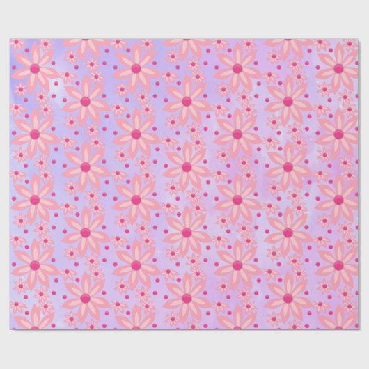 Glosswrapping Paper Pink Blume Geschenkpapier (Flach)