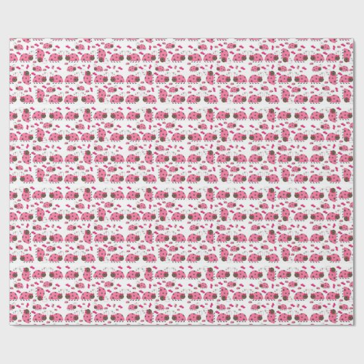 Glosswrapping Paper Pink Ladybug Geschenkpapier (Flach)