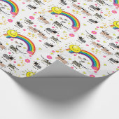 Glosswrapping Paper, Rainbow Sun Clouds Cows Geschenkpapier (Ecke)