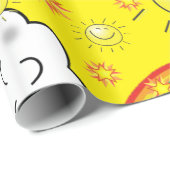 Glosswrapping Paper, Rainbow Sun Clouds Gelb Geschenkpapier (Rolleneckpunkt)