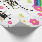 Glosswrapping Paper, Rainbow Sun Floral Cows Geschenkpapier (Ecke)