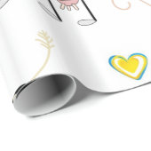 Glosswrapping Paper, Rainbow Sun Floral Cows Geschenkpapier (Rolleneckpunkt)