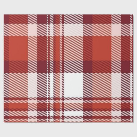 Glosswrapping Paper Red Kariert Geschenkpapier (Flach)