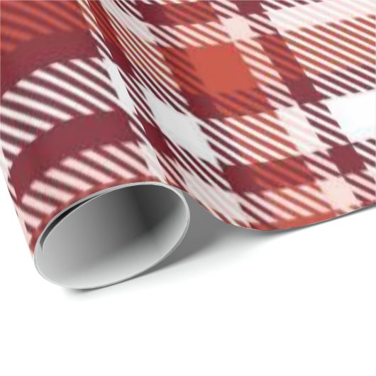 Glosswrapping Paper Red Kariert Geschenkpapier (Rolleneckpunkt)