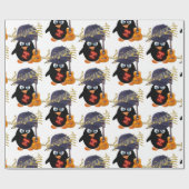 Glosswrapping Paper, Rock'n'Roll Pinguin Guitar Geschenkpapier (Flach)
