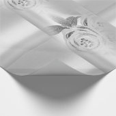Glosswrapping Paper Silver Floral Geschenkpapier (Ecke)