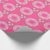 Glosswrapping Paper, Strawberry Donut Pink Heart Geschenkpapier (Ecke)