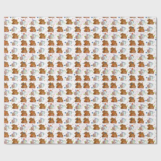 Glosswrapping Paper Teddy Bär Geschenkpapier (Flach)