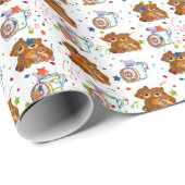 Glosswrapping Paper Teddy Bär Geschenkpapier (Rolleneckpunkt)