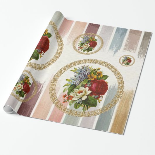 Glosswrapping Paper Viktorianisch floral Geschenkpapier (Ungerollt)