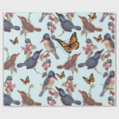 Glosswrapping Paper Vintag Bird Geschenkpapier (Flach)