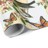 Glosswrapping Paper Vintag Bird Geschenkpapier (Rolleneckpunkt)