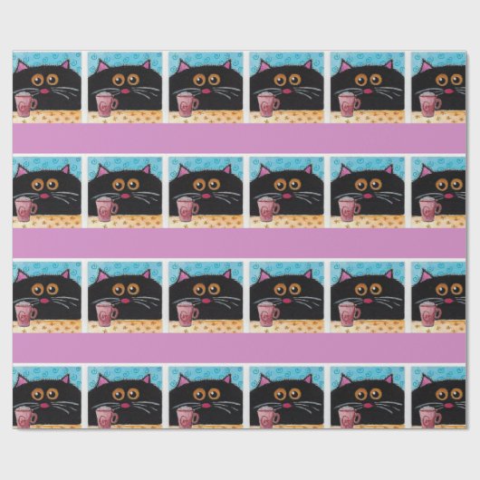 Glosswrapping Paper Whimsical Cat Geschenkpapier (Flach)