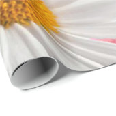 Glosswrapping Paper, White Daisy Dove Pink Floral Geschenkpapier (Rolleneckpunkt)