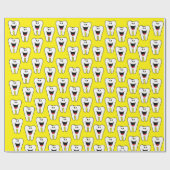 Glosswrapping Paper, Zähne, Gelber Zahnarzt Geschenkpapier (Flach)