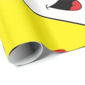 Glosswrapping Paper, Zähne Lächeln Zahngelb Geschenkpapier (Rolleneckpunkt)