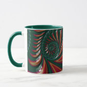 GLOSSY 3D Glossy Green Xmas Fraktal ~ Tasse (Links)