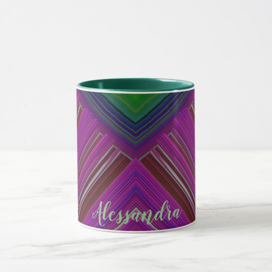 GLOSSY 3D Glossy Pink Green Blue ALESSANDRA ~ Tass Tasse (Zentrum)