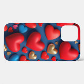 Glossy 3d herzen Case-Mate iPhone hülle (Rückseite (Horizontal))