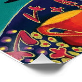 Glossy Abstrakt Blume Poster (Ecke)