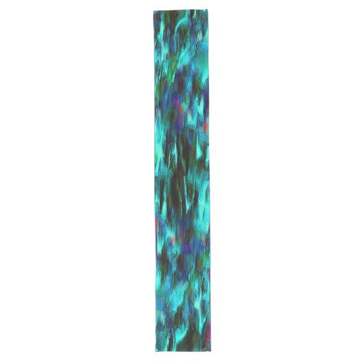 Glossy angefärbt von blau bis cyan, rötliche Fleck Großer Tischläufer (Vorderseite)