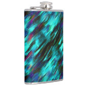 Glossy angefärbt von blau bis cyan, und rote Fleck Flachmann (Rechts)