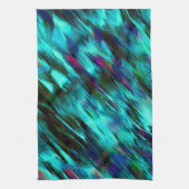 Glossy angefärbt von cyan bis blau, und rote Fleck Geschirrtuch (Vertikal)