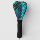 Glossy angefärbt von cyan bis blau, und rote Fleck Golf Headcover (Vorderseite)