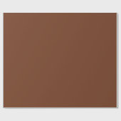 Glossy Auburn Brown Solid Color Wrapping Paper Geschenkpapier (Flach)