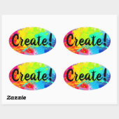 Glossy Aufkleber mit Spritzer Paints (Blatt)