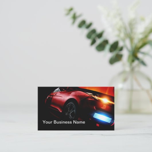 Glossy Automotive Business Cards Visitenkarte (Stehend Vorderseite)