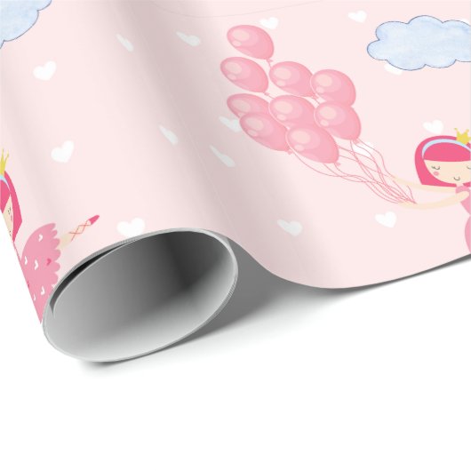Glossy ballerina rosa Packpapier (Rolleneckpunkt)