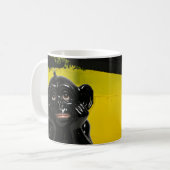Glossy Black Chimp Kaffeetasse (Vorderseite Links)