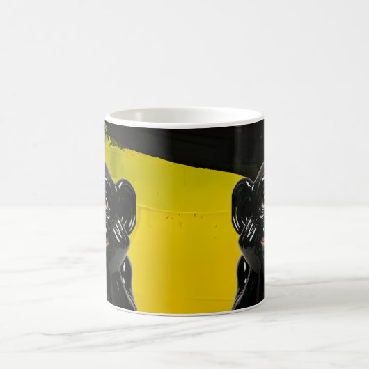Glossy Black Chimp Kaffeetasse (Mittel)