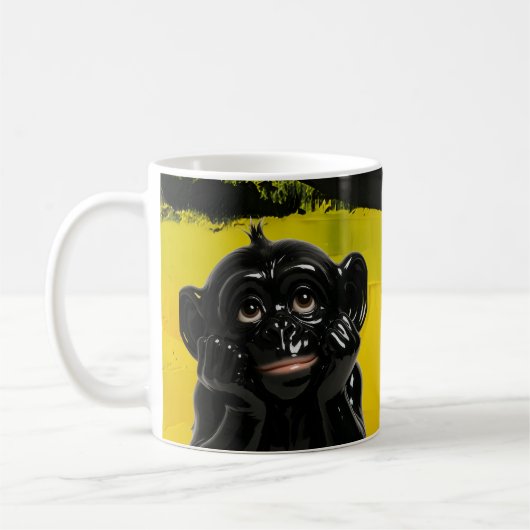 Glossy Black Chimp Kaffeetasse (Links)