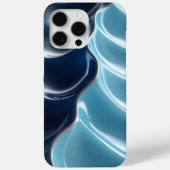 Glossy Blue Abstrakt iPhone Case (Rückseite)