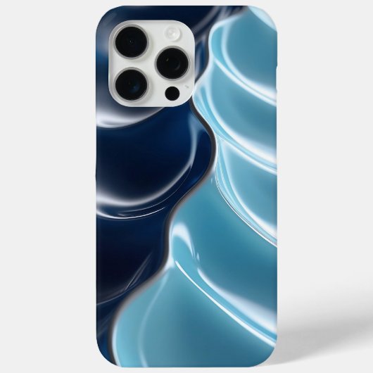 Glossy Blue Abstrakt iPhone Case (Rückseite)