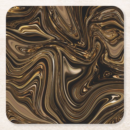 Glossy Brown Fluid in der Dunkelheit Rechteckiger Pappuntersetzer (Vorderseite)