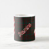 Glossy Candy Cane Striped Christmas Letter J Kaffeetasse (Mittel)