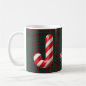 Glossy Candy Cane Striped Christmas Letter J Kaffeetasse (Links)