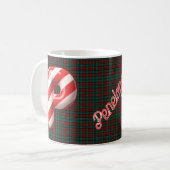 Glossy Candy Cane Striped Christmas Letter P Kaffeetasse (Vorderseite Links)