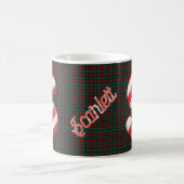 Glossy Candy Cane Striped Christmas Letter S Kaffeetasse (Mittel)