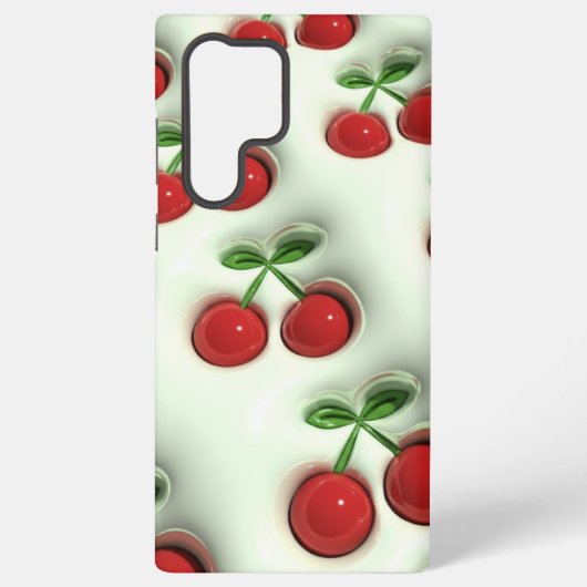 Glossy Cherries – Sweet Modern Elegance phone case Samsung Galaxy Hülle (Rückseite)