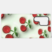 Glossy Cherries – Sweet Modern Elegance phone case Samsung Galaxy Hülle (Rückseite (Horizontal))
