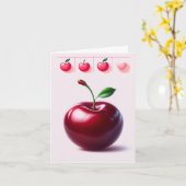 Glossy Cherry Blank Notecard Karte (Gelbe Blume)
