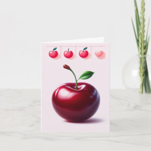 Glossy Cherry Blank Notecard Karte