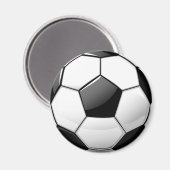 Glossy Classic Soccer Ball Magnet (Vorderseite/Rückseite)